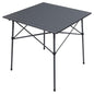 Portal Lightweight Aluminum Folding Square Table Roll Up Top 4 People Compact Table with Carry Bag for Camping, Picnic, Backyards, BBQ, Dark Gray - color: Dark Gray