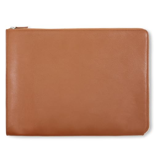 Leatherology Cognac Leatherolgy Zippered Document Holder with Interior Pocket for Tablet - color: Cognac
