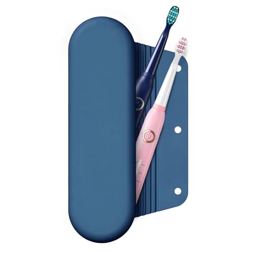 Silicone Electric Toothbrush Travel Case, Manual Toothbrush Travel Cover for Men and Women,Toothbrush Holder for Travel,Gym and More, Fits Most Manual and Electric Toothbrushes - Blue - color: Blue