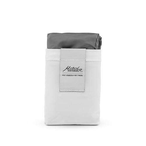 Matador Pocket Blanket 4.0 - White (Seats 2-4); Foldable Picnic and Concert Blanket; Sand Proof Beach Blanket with Stakes; Picnic Tarp, Outdoor Blanket for Grass - color: Arctic White, size: Regular