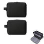 2Pack Men's Toiletry Bags Pu,Travel Toiletry Organizer, Waterproof Shaving Kit Pouch For Storing Daily Essentials like Oiletries and Cosmetics(Black) - color: Black