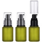 Segbeauty 1oz Frosted Glass Empty Travel Size Bottles for Creams, 3pcs Refillable Lotion Pump Bottle Dispenser, 30ml Liquid Travel Containers, Green Mini Lotion Container Foundation Pump Dispensers - color: Green, style: 3pcs 1oz