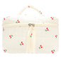 PAZIMIIK Quilted Makeup Bag Large Travel Zipper Soft Cosmetic Case for Women Girls Make Up,Cherry Beige - color: Cherry Beige, size: 1 PCS Bag