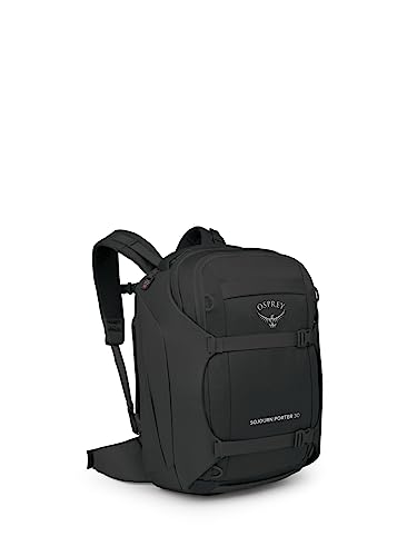 Osprey Sojourn Porter 30L Travel Backpack - Carry-On Compliant Luggage with StraightJacket Compression and Padded Laptop Sleeve - Durable Pack for International or Urban Travel, Black - color: Black, size: 30L