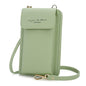 DOB SECHS Leather Passport Wallet Crossbody Phone Bag, RFID Blocking Passport Holder Credit Cards Case for Women - color: Green-2