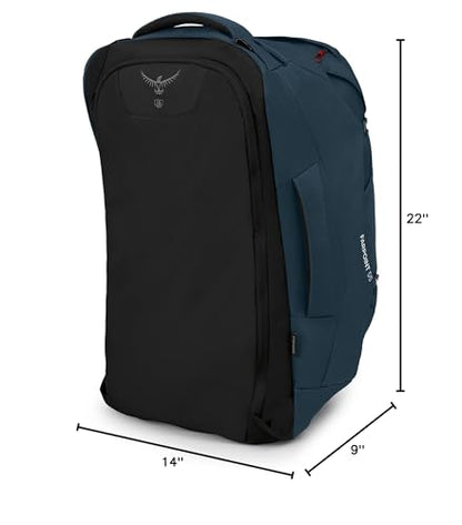 Osprey Farpoint 55L Men's Travel Backpack, Muted Space Blue - color: Muted Space Blue, size: 55L