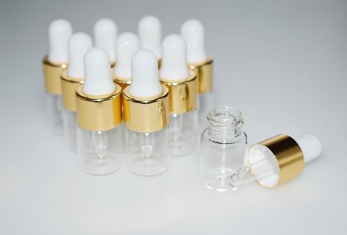 Small Dropper Bottle, 10pcs 2ml Mini Sample Dropper Bottles Mini Makeup Containers for Travel Liquids Tiny Glass - size: 2ml