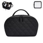 Makeup Bag,Quilted Puffer Cosmetic Bags,Travel Toiletry Bag for Women,Large Capacity Waterproof Make up Bag Set - color: Black, size: Large