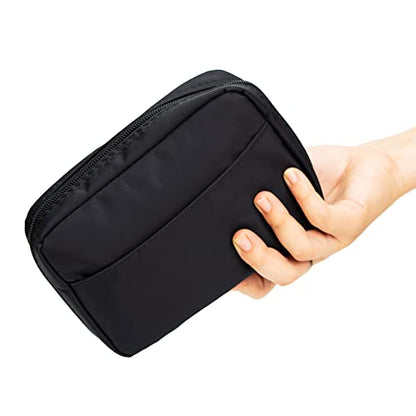 Hekyip Rectangular Beauty Bag, Small Travel Makeup Bag for Purse, Portable Waterproof Cosmetic Pouch for Ladies Women (Rectangular Inner Red) - color: Rectangular Inner Red