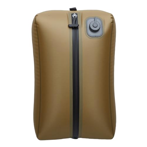 Naroote 20L Reusable Travel Vacuum Bag, Built in Pump Rechargeable Folding Compression Bag, Luggage Space Saver Packing Tool, Ideal for Camping Carry On Suitcases Backpack Seal (Khaki) - color: Khaki