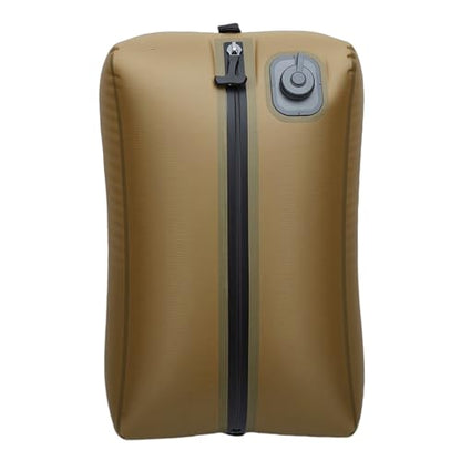 Naroote 20L Reusable Travel Vacuum Bag, Built in Pump Rechargeable Folding Compression Bag, Luggage Space Saver Packing Tool, Ideal for Camping Carry On Suitcases Backpack Seal (Khaki) - color: Khaki