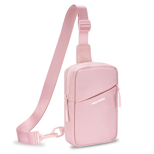 Small Sling Bag for Women Men Chest Bag Water Resistance Mini Crossbody Bag Adjustable Strap Lightweight Shoulder Bag - color: 08-rose Gold