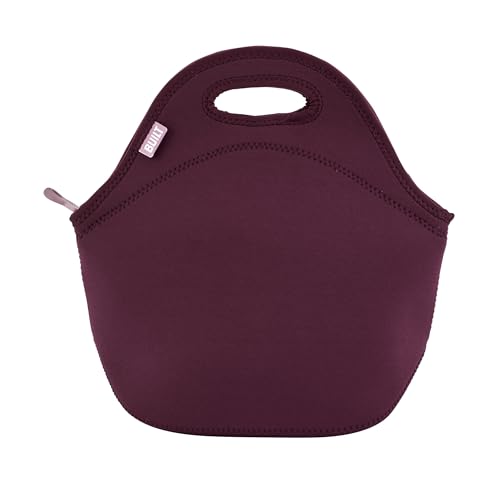 Built Gourmet Getaway Lunch Tote, Fig Lilas - Neoprene Insulated Bag with Zipper & Handles for Work, Travel, Picnics & Snacks - Reusable, Foldable, BPA-Free - Keeps Food Hot/Cold for 4 Hours - color: Fig Lilas
