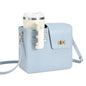 Outdoor Portable Crossbody Water Cup Purse Bag Water Bottle Carrier Bag with Phone Pocket Tumbler Carrier with Strap - color: Baby Blue