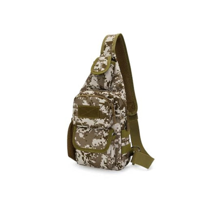 Sling Bag Crossbody Backpack for Men,Handiness Skiing Sling Bag, Lightweight Daypack for Hiking Travel (Camouflage) - color: Camouflage