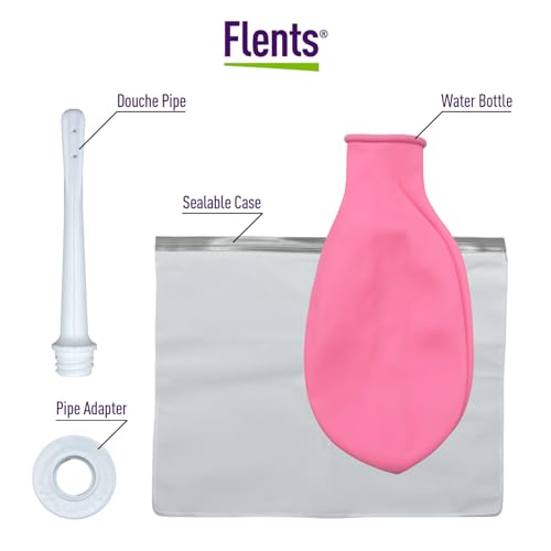 Flents Reusable Douche Kit, Compact & Portable Feminine Hygiene System, 16 fl oz Cleansing Bottle, BPA-Free, Rubber, Easy-to-Use, Travel-Friendly, Personal Care and Wellness Solution for Women