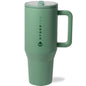 HydroJug Traveler - 40 oz Water Bottle with Handle & Flip Straw - Fits in Cup Holder, Leak Resistant Tumbler-Reusable Insulated Stainless Steel & Rubber Base - Gifts for Women & Men, Sage - color: Sage, size: 40oz