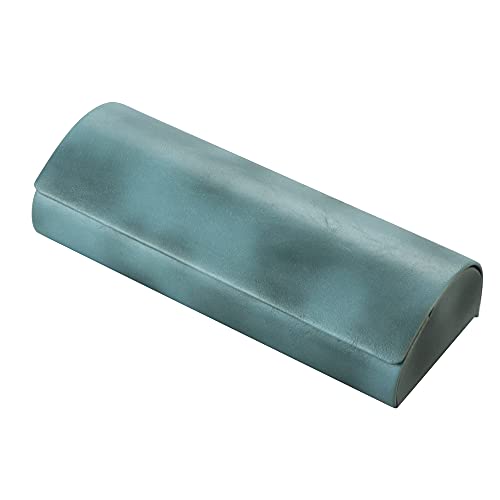 LifeArt Eyeglass Case Hard Shell, Portable Sunglass Case for Women and Men, fashionable PU Leather Eyeglass Case, Lightweight - color: 635_bypg(blue)