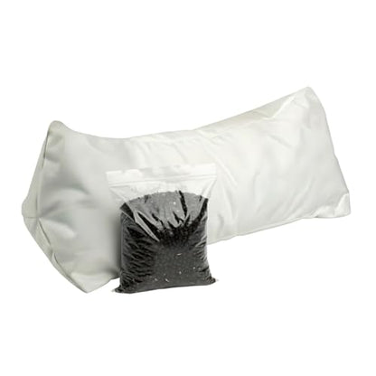 Small Neck Roll Buckwheat Pillow - 15 x 6’’ Cervical Neck Pillow for Lumbar, Knee & Backrest – Best Pillows for Side Sleepers & Travel with Adjustable Head & Breathable Zipper Cotton Case - 2.4 lbs