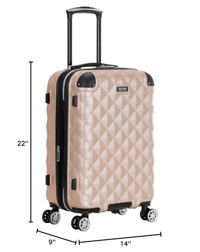 Kenneth Cole REACTION Diamond Tower Collection Lightweight Hardside Expandable 8-Wheel Spinner Travel Luggage, Rose Champagne, 3-Piece Set (20", 24", & 28") - color: Rose Champagne, size: 3-Piece Set (20", 24", & 28")