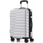 Coolife Carry On Luggage Airline Approved with Wheels Hard Shell Suitcase Spinner TSA Lock Telescopic Handle 20-inch,Silver - color: sliver, size: Small(20in)