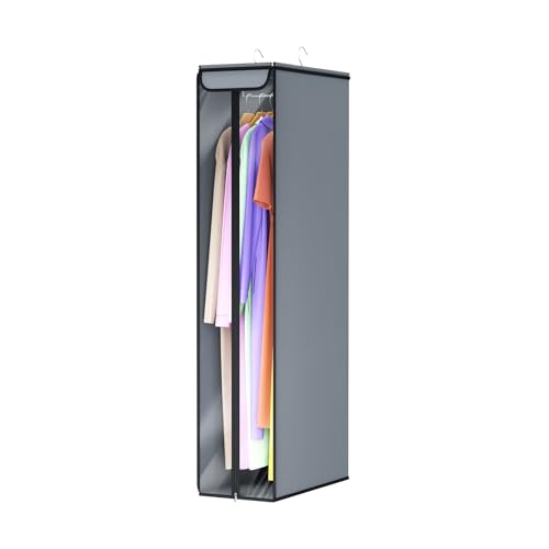 Univivi Garment Bags for Hanging Clothes 50", Hanging Garment Bags for Closet Storage with Large Clear Window, Garment Storage Bags for Suits, Coats, Dresses, 1 Pack - size: 50"-1PCS