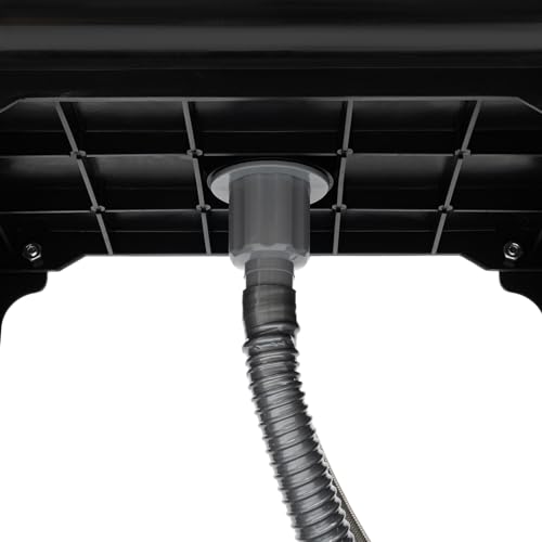 Utility Sink Laundry Tub, Indoor Outdoor Utility Sink with 360° Rotating Faucet, Hoses and Drain Kit, Freestanding Utility Sink for Laundry Room, Garage, Garden - color: Black, 23.6 x 15.8 x 30.1in