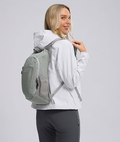 Uselike 10L Small Hiking Backpack Travel Daypack Lightweight Packable Back Pack for Women Men(Light Grey) - color: Light Grey