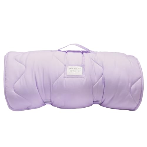 EVERYDAY KIDS Toddler Nap Mat with Removable Pillow - Born to Dance African American Ballerina - Carry Handle with Straps Closure, Rollup Design for Preschool, Daycare, Sleeping Bag - Ages 2-6 Years - color: Born to Dance African American Ballerina