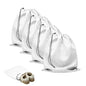 LAKE OF FIRE 4-Piece Travel Shoe Bags for Packing, 17.7" x 13.8" Dustproof Shoe Bags with Drawstring Closure,Washable & Reusable(White) - color: White