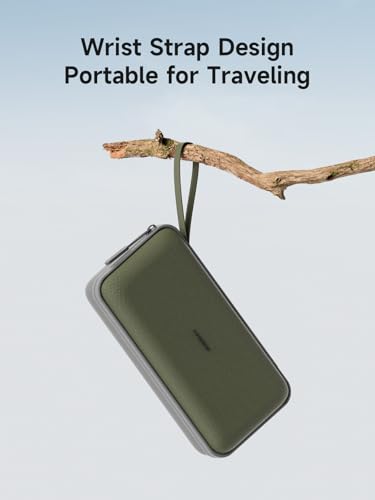 Hagibis Electronics Organizer Travel Case Cable Organizer Bag Pouch Portable Waterproof Carry Case for Cable, Charger,Power Bank, SD Card, Mouse, USB Flash Disk (DPB03 Green)