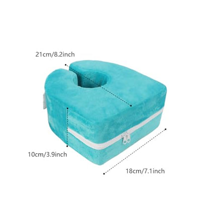 Adult Bed Sore Pads Wedge Foot Support Pillow Pressure Ulcer Ankle Protector Ring Foot Rest Pillows Bedridden Patient Elderly Heel Cushion Sleeping Elevated Foam Pad Leg Post Surgery Recovery Pillow - color: Green,1pc