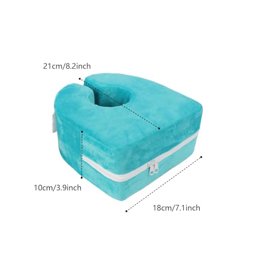 Adult Bed Sore Pads Wedge Foot Support Pillow Pressure Ulcer Ankle Protector Ring Foot Rest Pillows Bedridden Patient Elderly Heel Cushion Sleeping Elevated Foam Pad Leg Post Surgery Recovery Pillow - color: Green,2pcs