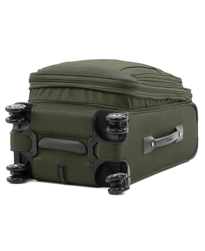 Travelpro Platinum Elite Softside Expandable Luggage, 8 Wheel Spinner Suitcase, TSA Lock, Men and Women, Pilot Green, 2-Piece Set (21/25) - color: Pilot Green, size: 2-Piece Set (21/25)