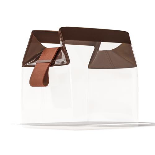 Cadence Parcel - Clear Kit with Magnetic Closure - Durable and Leak-Resistant Travel Toiletry Kit - Large Chestnut Parcel - color: Chestnut, size: Large
