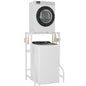ULIFHOME U16 Upgraded Washer Dryer Stacking Rack for Narrow Laundry Room and Bathroom, Metal Over Washer and Dryer Storage Shelves for Saving Space, 29.5" W x 23.6" D x 53.1" H, White - color: White