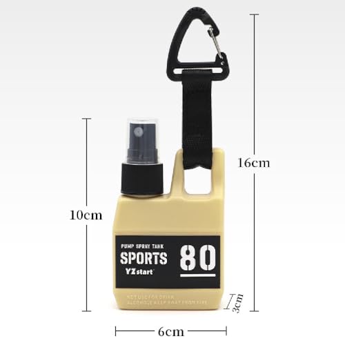 Camping Mini Spray Bottles with Hanging Buckle - 4 Pcs 80ml Refillable Dispenser Bottle with Molle Clip Strap for backpacks