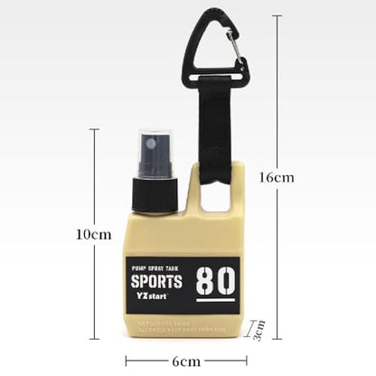 Camping Mini Spray Bottles with Hanging Buckle - 4 Pcs 80ml Refillable Dispenser Bottle with Molle Clip Strap for backpacks