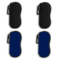 Hion Sunglasses Soft Case Ultra Light Neoprene Zipper Eyeglass Case With Belt Clip - color: 4pcs-2pcs Black+2pcs Royal Blue