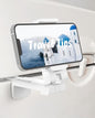 MiiKARE Travel Essentials Airplane Phone Holder, Universal Handsfree Phone Mount for Flying with 360 Degree Rotation, Travel Must Haves Phone Stand for Desk, Tray Table, White - color: White