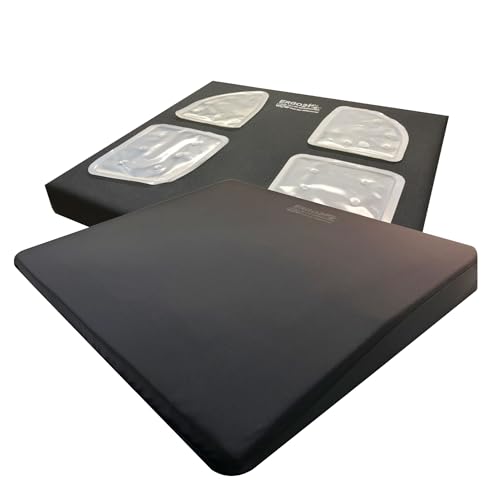 ERGO21 LiquiCell Sports Cushion - 2 Inch Thick Seat Pad for Tailbone, Hip & Lower Back Pain Relief - Ergonomic Comfort for Car, Office, Stadium, Travel & Wheelchairs - Better Than Gel, Foam or Air - size: Large - 18W x 17 x 2"