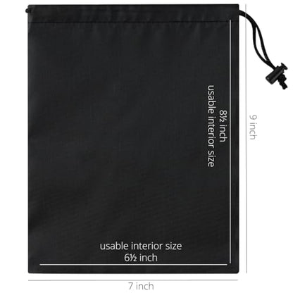 PALTERWEAR Drawstring Bag with Toggle - Nylon Cinch and Ditty Pouch Six Pack (Black, 7 x 9 Inch, Set of 6) - color: Black, size: 7 x 9 Inch