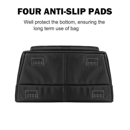 BUBM Desktop Computer Carrying Case, Padded Nylon Carry Tote Bag for Transporting Computer Tower PC Chassis, Keyboard, Cable and Mouse - color: Black-27 INCH