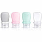 1 oz Silicone Travel Bottles, Leakproof Squeeze Bottle Mini Travel Size Container for Toiletries Lotion Shampoo and Conditioner Liquid Salad Dressing to go Condiment, TSA Approved, 4 Pack - color: Grey, Pink, Green, White, size: 1 oz