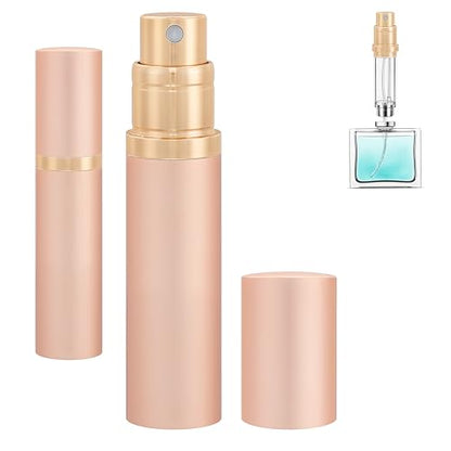 Travel Refillable Perfume Atomizer Bottle 5ml Leakproof Travel Perfume Refillable Bottle, Perfume Atomizer (Rose Gold) - color: Rose Gold