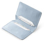 VULKIT Slim Minimalist Card Holder RFID Blocking Leather Credit Card Holder Front Pocket Wallet Magnetic Closure - color: Sky Blue