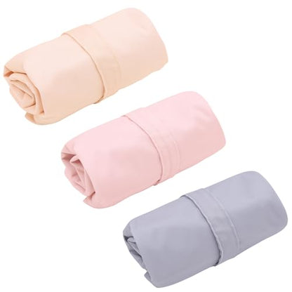 ALVA ALVABABY 3pcs Cloth Diaper Wet Dry Bags Waterproof Reusable with Two Zippered Pockets Travel Beach Pool Daycare Soiled Baby Items Yoga Gym Bag for Swimsuits or Wet Clothes 3L-ZM10 - color: Yellow Apricot Light grey