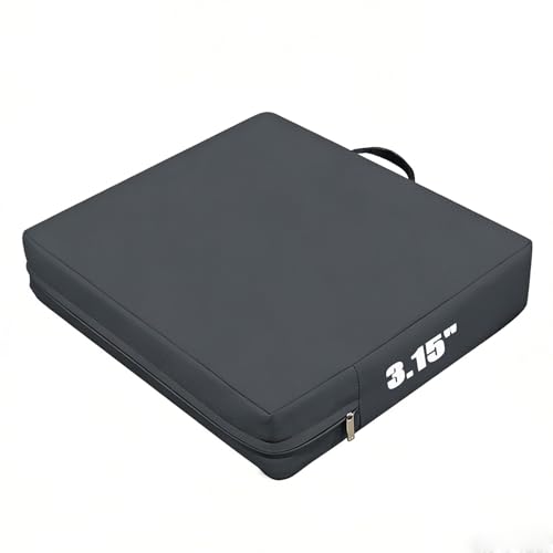 Stadium Seat Cushion 3.15 Inches Thick Portable with Handle Bleacher Cushions for Indoor Outdoor Events Waterproof Chair Pad - color: Gray 1pcs