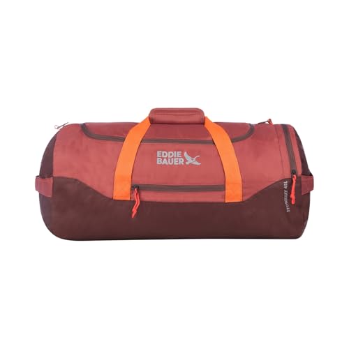 Eddie Bauer Stowaway Packable Duffel Bag | Travel | Foldable | Lightweight | Durable | Ripstop Polyester - color: Maroon
