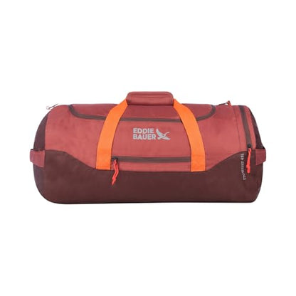 Eddie Bauer Stowaway Packable Duffel Bag | Travel | Foldable | Lightweight | Durable | Ripstop Polyester - color: Maroon